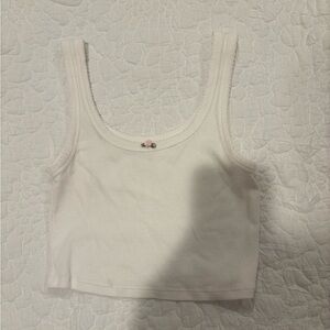Pacsun White Ribbed Tank Top